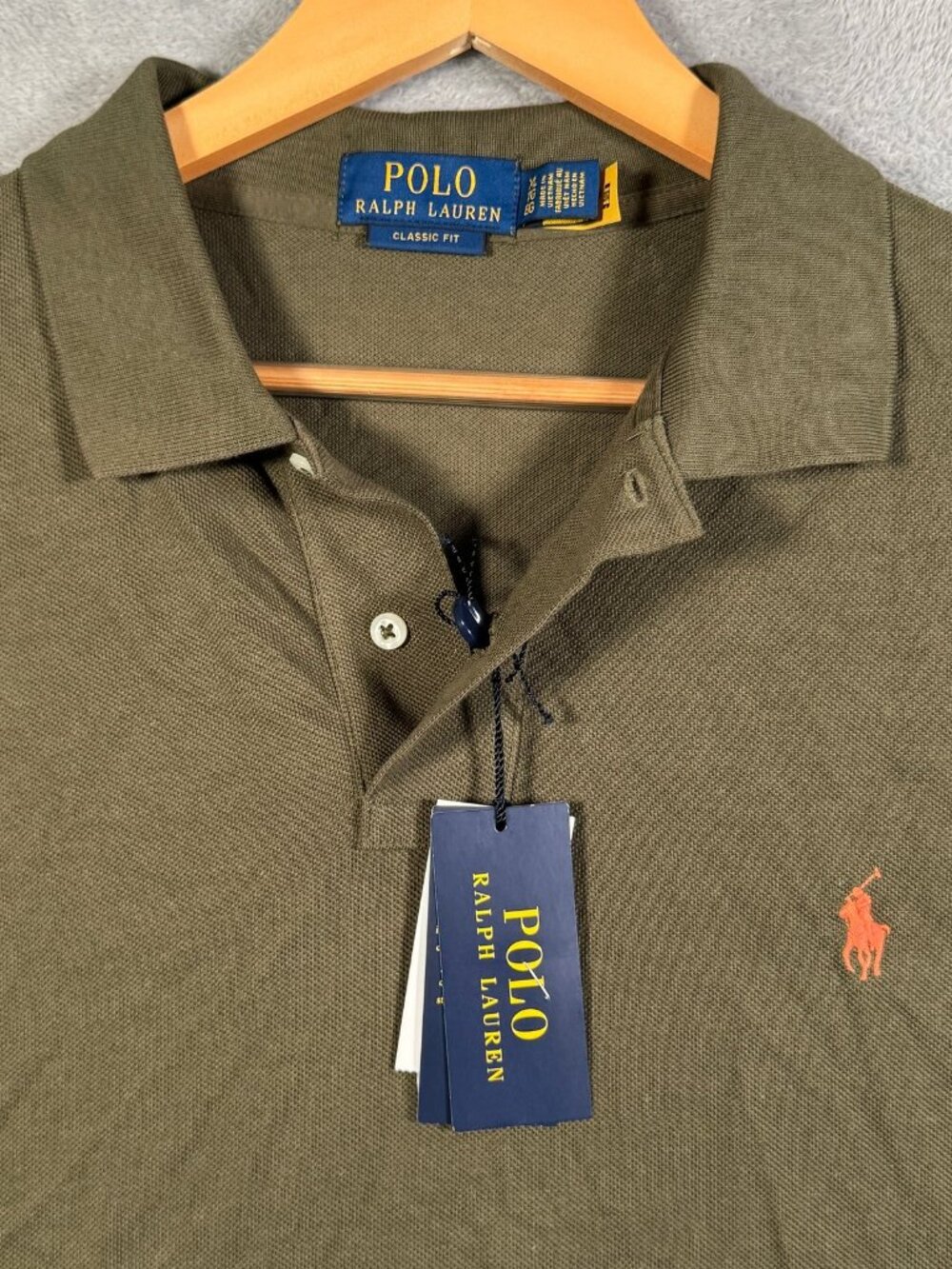 Polo Ralph Lauren Shirt Mens XL Green Classic Fit Short Sleeve Pique Pony Casual